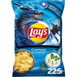 Чипсы Lays Сметана и зелень 225г