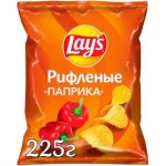 Чипсы рифленые Lays Паприка 225г