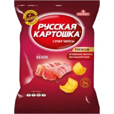 Чипсы Русская картошка картофельные вкус бекон 50г в магазинах Магнит
