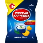 Чипсы Русская картошка Сметана и укроп 80г