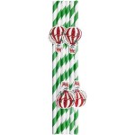 Трубочки Пакетико бумажные новогодний декор 6шт