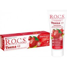 Зубная паста R.O.C.S. Teens от 8 до 18 лет земляника 74г в магазинах Магнит
