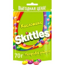 Жевательные конфеты Skittles Кисломикс в разноцветной сахарной глазури, 70г в магазинах Магнит