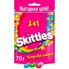 Жевательные конфеты Skittles 2в1 70г в магазинах Магнит