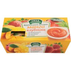 Фруктовый десерт Манго-клубника 2шт*100г в магазинах Магнит