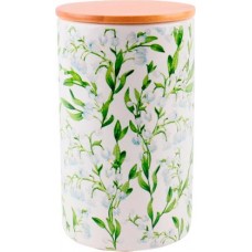 Банка Wellfort керамика с бамбуковой крышкой Ландыши 900мл в магазинах Магнит
