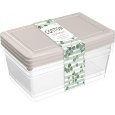 Комплект контейнеров Cotton 1.05л*3шт в магазинах Магнит