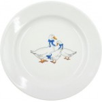 Тарелка десертная Дулевский фарфор Гуси 17.5см