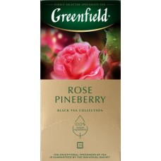 Чай чёрный Greenfield Rose Pineberry клубника роза 25пак в магазинах Магнит