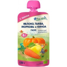 Пюр Флёр альпин детское фруктово-овощное яблоко-морковь-тыква-киноа с 8 месяцев 120г в магазинах Магнит