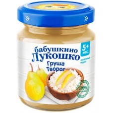 Пюре Бабушкино лукошко груша творог с 5 месяцев 100г в магазинах Магнит