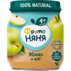 Пюре ФрутоНяня из яблок 100г в магазинах Магнит