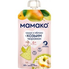 Пюре груша и яблоко с козьим творожком 120г в магазинах Магнит