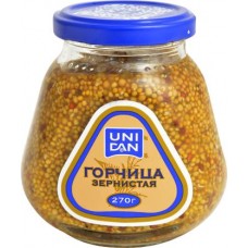 Горчица Uni Dan Зернистая 260г в магазинах Магнит