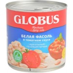 Фасоль Глобус белая в томатном соусе 425мл Фасоль Глобус белая в томатном соусе 425мл