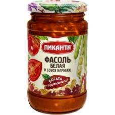 Фасоль Пиканта белая в соусе барбекю 390г в магазинах Магнит