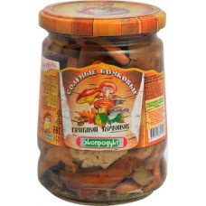 Грибы Экопродукт соленые Грибной бочонок 540г в магазинах Магнит