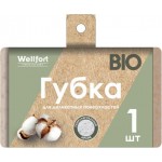 Губка для деликатных поверхностей Wellfort Био Cotton