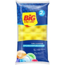 Big City Life Губка для посуды профил Волна 2штСЛ в магазинах Магнит