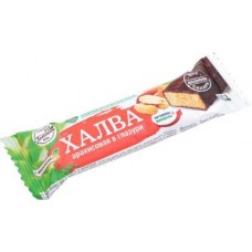 Халва Голицин арахисовая в глазури с фруктозой 68г в магазинах Магнит