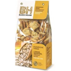 Хлебцы Baker House Итальянские Подсолнечные 250г в магазинах Магнит