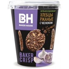 Хлебцы Baker House Ржаные с чесноком 90г в магазинах Магнит