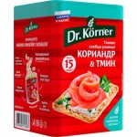 Хлебцы Dr. Korner хрустящие ржаные кориандр тмин 100г Хлебцы Dr. Korner хрустящие ржаные кориандр тмин 100г