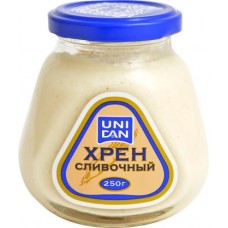 Хрен Uni Dan Сливочный 250г в магазинах Магнит
