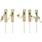 Удочка-дразнилка для кошек из натуральных материалов в ассортименте