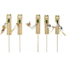 Удочка-дразнилка для кошек из натуральных материалов в ассортименте в магазинах Магнит