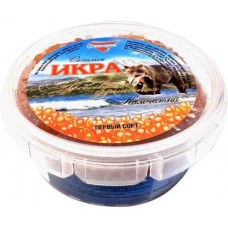 Икра лососевая Камчатское море зернистая 200г в магазинах Магнит