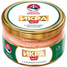 Икра мойвы Санта Бремор с копченым лососем 180г в магазинах Магнит
