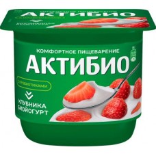 Биойогурт Актибио клубника 2.9% 130г в магазинах Магнит
