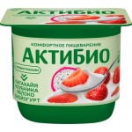 Биойогурт Актибио клубника-яблоко-питахайя без сахара 2.9% 130г