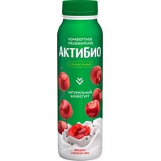 Биойогурт Актибио питьевой вишня семена чиа 1.5% 260г в магазинах Магнит