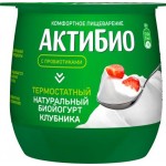 Биойогурт Актибио термостатный клубника 1.7% 160г