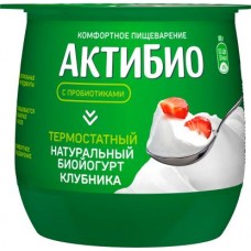 Биойогурт Актибио термостатный клубника 1.7% 160г в магазинах Магнит