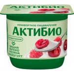 Биойогурт Актибио вишня-яблоко-малина без сахара 2.9% 130г