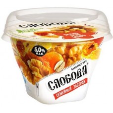 Биойогурт Слобода гранола-изюм 5% 190г в магазинах Магнит