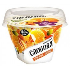Биойогурт Слобода мюсли с яблоком мандарином и орехами 5% 190г в магазинах Магнит