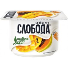Биойогурт Слобода с манго и папайей 2.9% 125г в магазинах Магнит