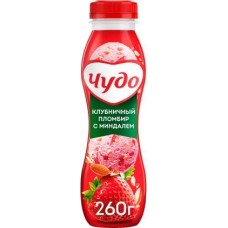 Йогурт Чудо Фрукты Клубника Пломбир Миндаль 2% 260г в магазинах Магнит