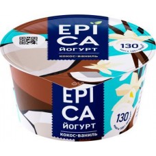 Йогурт Epica с кокосом и ванилью 6.3% 130г в магазинах Магнит