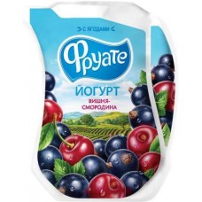 Йогурт Фруате вишня и черная смородина 950г в магазинах Магнит