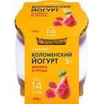 Йогурт Коломенский Малина и груша 5% 170г