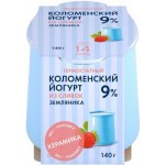 Йогурт Коломенский термостатный Земляника 5% 140г