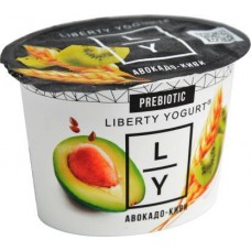Йогурт Liberty авокадо киви шпинат орех 3.5%/5% 130г в ассортименте в магазинах Магнит