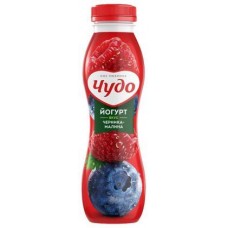 Йогурт питьевой Чудо черника малина1.9% 260г в магазинах Магнит