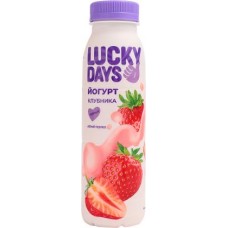 Йогурт питьевой Lucky Days клубника 1% 260г в магазинах Магнит