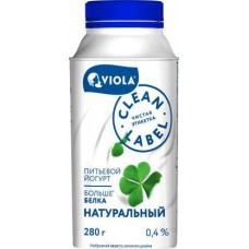 Йогурт Viola Clean Label питьевой натуральный 0.4% 280г в магазинах Магнит